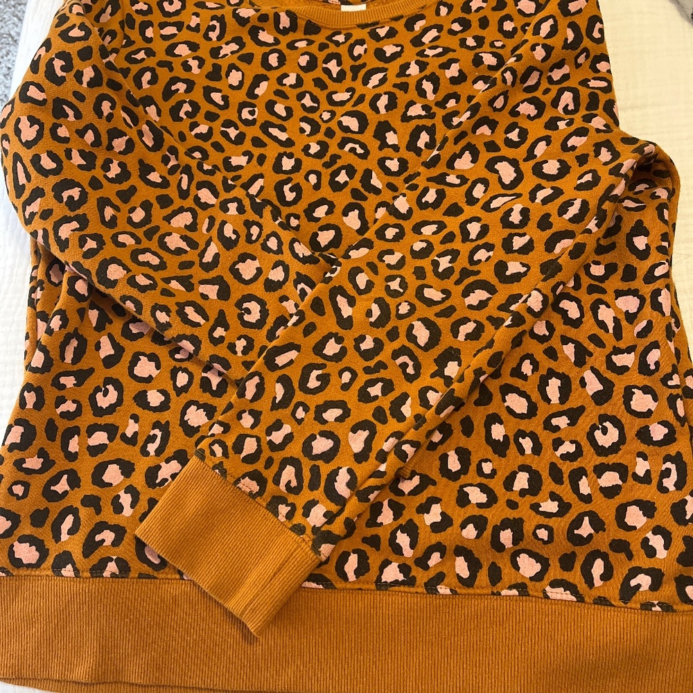 Girls Long Sleeve Cheetah Top